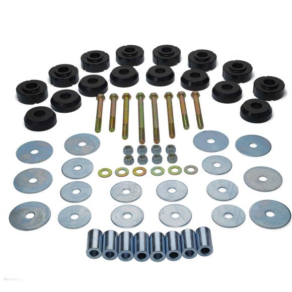 Urethane Body Mount Bushings Set with Hardware, 66-77 Ford Bronco